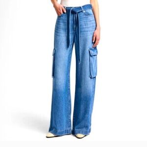 Women's Blue Wide-Leg Jeans